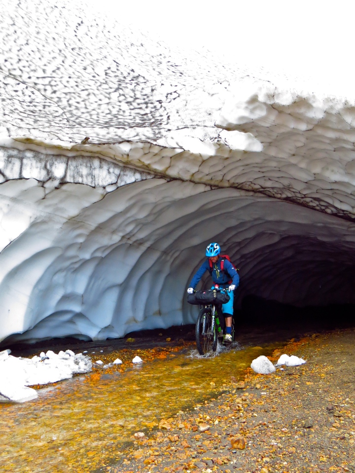 Snow caves! You could ride into one entrance, meet a junction in the darkness and come out of another. Magic!
